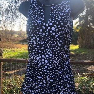 polka dot 7th Avenue New York & company top XS